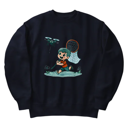 虫取り？ Heavyweight Crew Neck Sweatshirt