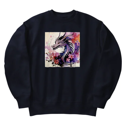 桃源郷の竜 Heavyweight Crew Neck Sweatshirt