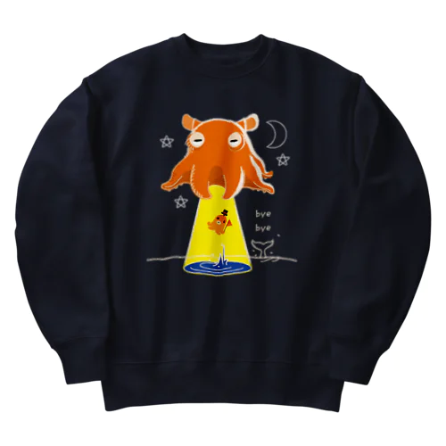 たこさんwinなーとメンダコUFO Heavyweight Crew Neck Sweatshirt