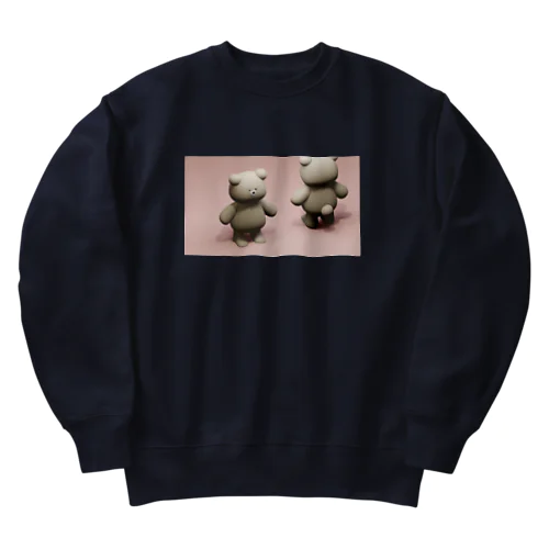 もっちり　くまさん　 Heavyweight Crew Neck Sweatshirt