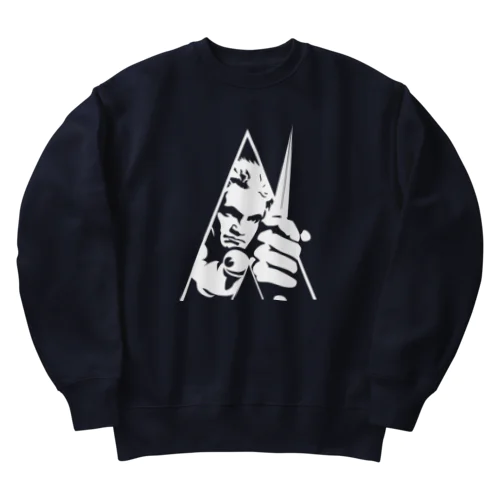 暴力的なベートーヴェン（名前なし） Heavyweight Crew Neck Sweatshirt