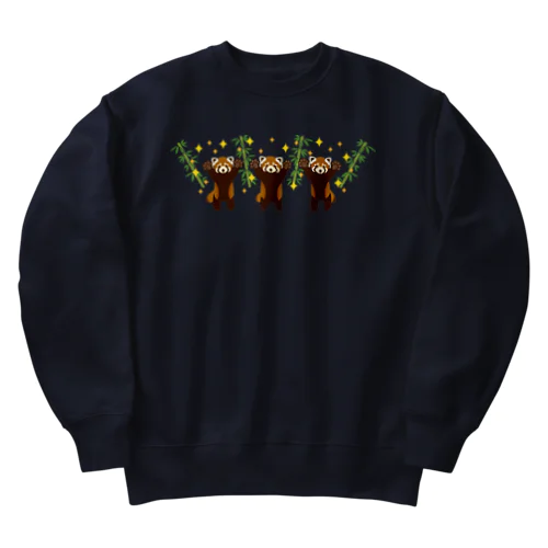 キラキラレッサーパンダ Heavyweight Crew Neck Sweatshirt