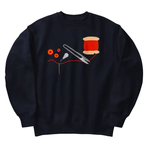 赤い糸 Heavyweight Crew Neck Sweatshirt