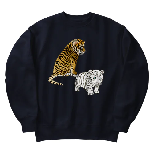 虎の仔たちは仲良しです Heavyweight Crew Neck Sweatshirt