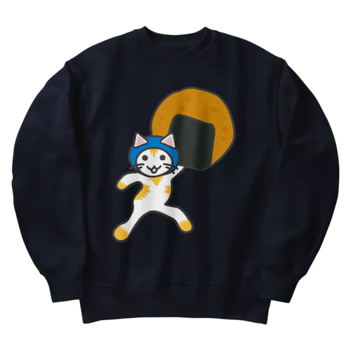 せんべいねこ Heavyweight Crew Neck Sweatshirt