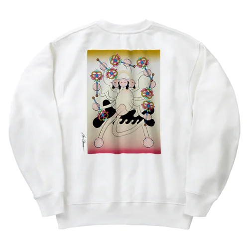 現代ジャパン魔法ステッキ阿修羅 Heavyweight Crew Neck Sweatshirt