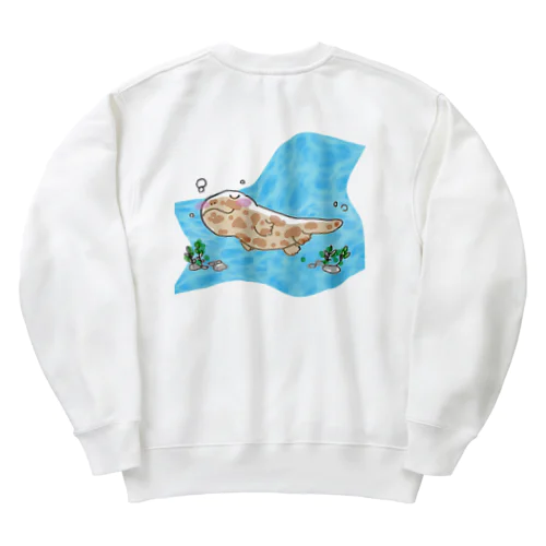 オオサンショウウオのはんざきくん Heavyweight Crew Neck Sweatshirt