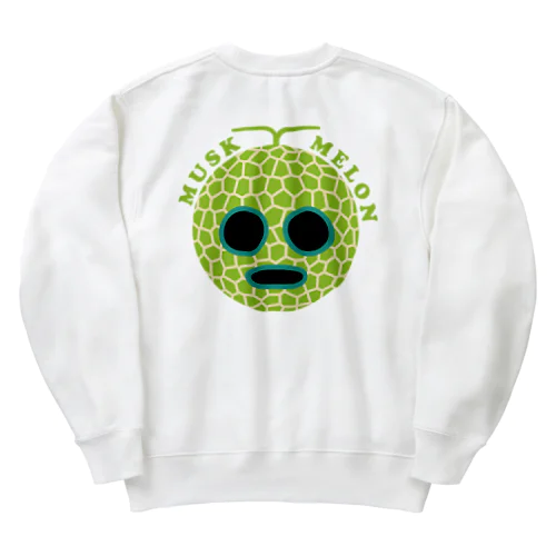 バックプリント マスクメロン Heavyweight Crew Neck Sweatshirt