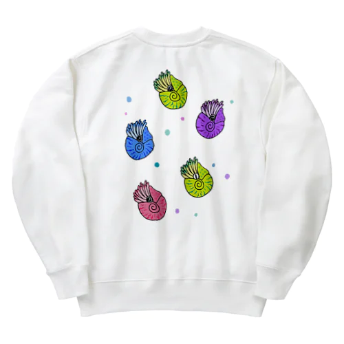 オウムガイいっぱい Heavyweight Crew Neck Sweatshirt