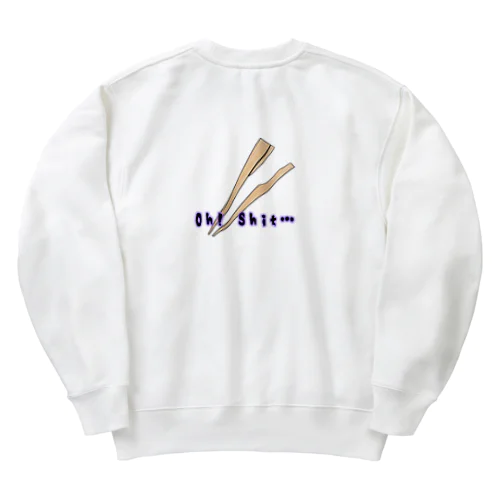 割り箸｡ﾟ(ﾟ´Д｀ﾟ)ﾟ｡ Heavyweight Crew Neck Sweatshirt