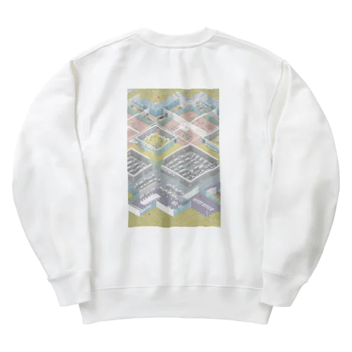 カラフルキューブのイラスト Heavyweight Crew Neck Sweatshirt