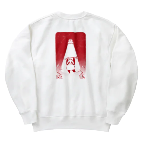 さらわれるパンダ Heavyweight Crew Neck Sweatshirt