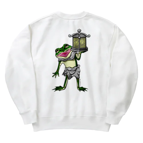 天燈鬼トノサマガエルちゃんバックプリント Heavyweight Crew Neck Sweatshirt