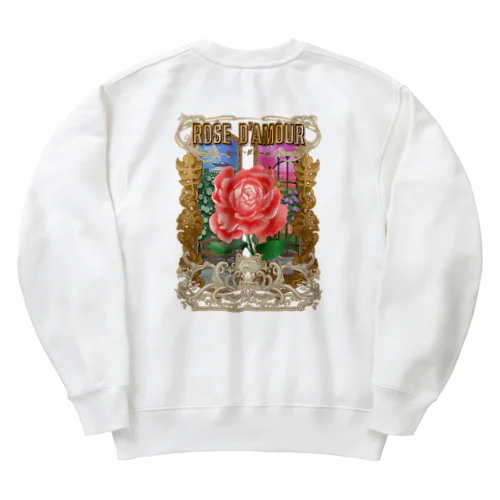 ローズ・ダムール（背景色なし） Heavyweight Crew Neck Sweatshirt