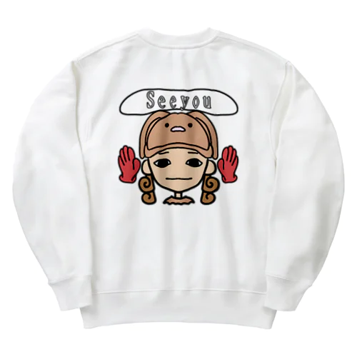 ウサギ帽子のキャロちゃん Heavyweight Crew Neck Sweatshirt