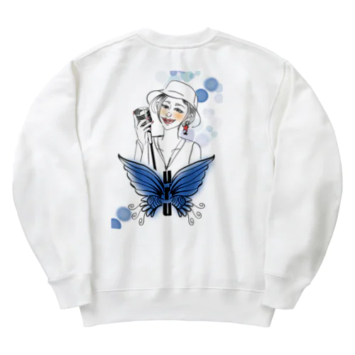 🫧🦋uru🎙ぅʓ👠💕クッション Heavyweight Crew Neck Sweatshirt