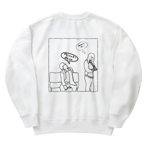 DAMARESHI(白) Heavyweight Crew Neck Sweatshirt