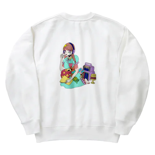 眠れない子ちゃんと寝かすぞ羊 Heavyweight Crew Neck Sweatshirt