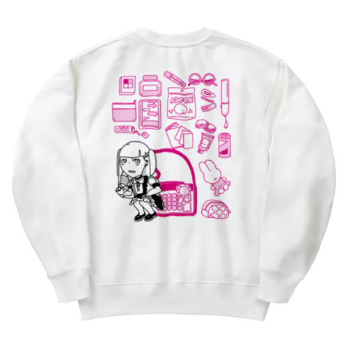 あたし♡限界♡KAWAII(バックプリント) Heavyweight Crew Neck Sweatshirt