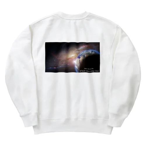 宇宙惑星地球🌏  悪魔 😈 ORIGAMI🚀✨ブラック👿😈⚫️ Heavyweight Crew Neck Sweatshirt