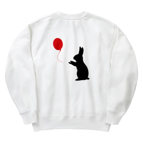 bunny balloon Heavyweight Crew Neck Sweatshirt