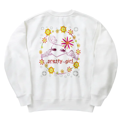 pretty girl Heavyweight Crew Neck Sweatshirt