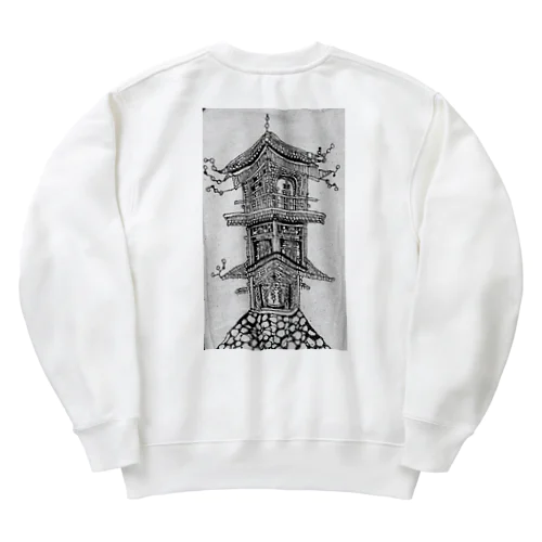 貴方を守る伝統的建物 Heavyweight Crew Neck Sweatshirt