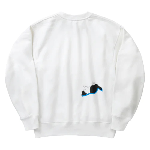 猫が落ちてる Heavyweight Crew Neck Sweatshirt