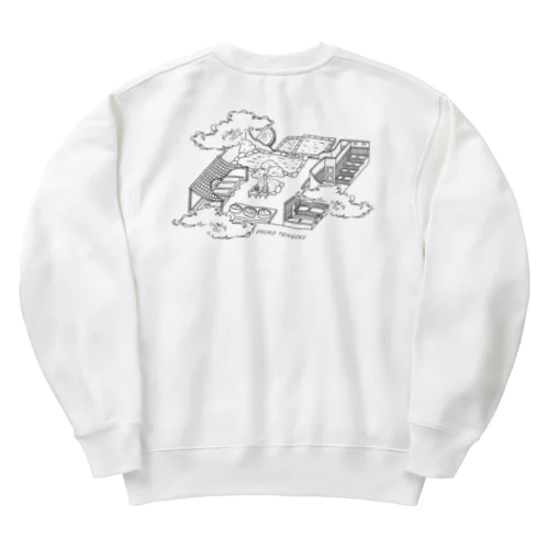 お風呂天国（ブラック） Heavyweight Crew Neck Sweatshirt