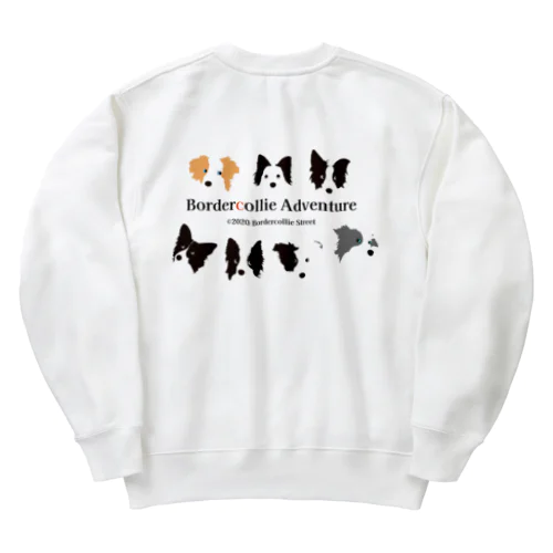 7 Border Collies-1 Heavyweight Crew Neck Sweatshirt