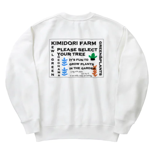 KIMIDORI FARM kewl green Heavyweight Crew Neck Sweatshirt