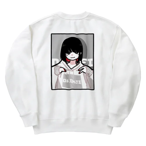 だいけいロゴ（無彩色） Heavyweight Crew Neck Sweatshirt