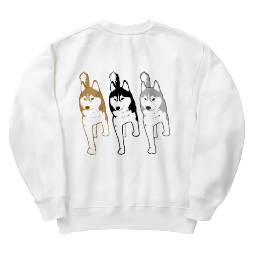 ３カラーのハスキー Heavyweight Crew Neck Sweatshirt