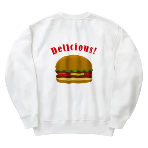 ハンバーガー002_backprint Heavyweight Crew Neck Sweatshirt