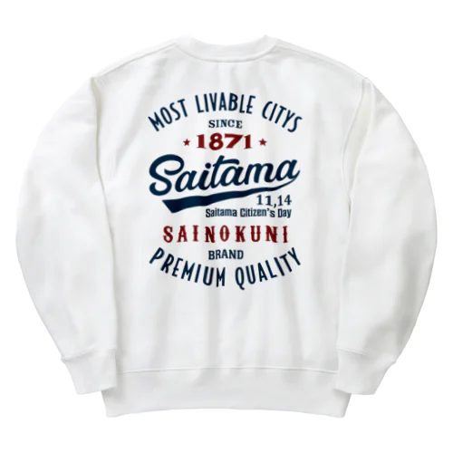 [★バック] Saitama -Vintage- (淡色Tシャツ専用) Heavyweight Crew Neck Sweatshirt