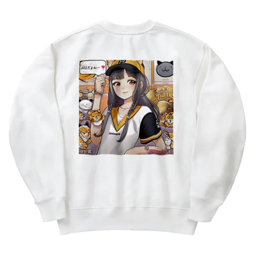 阪神タイガース　優勝　マスコット　トラ娘 Heavyweight Crew Neck Sweatshirt