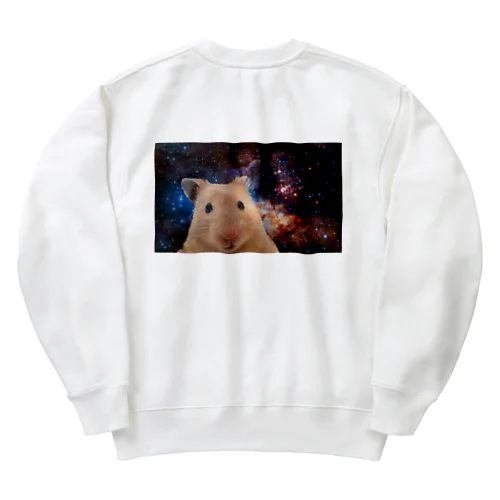 【うちのこ】宇宙ハム【かわいい】 Heavyweight Crew Neck Sweatshirt