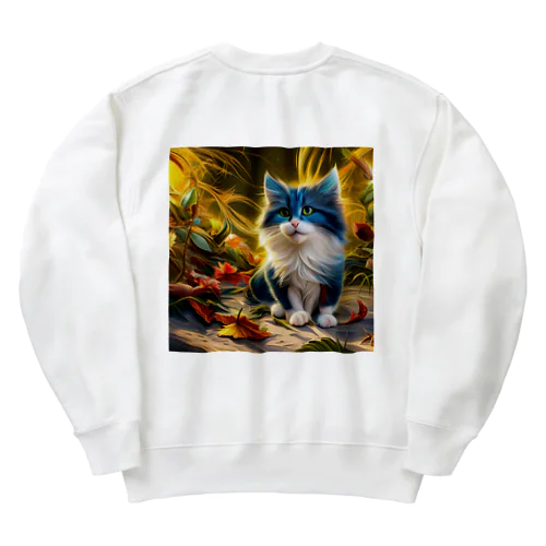 にゃんにゃんニャンコ Heavyweight Crew Neck Sweatshirt