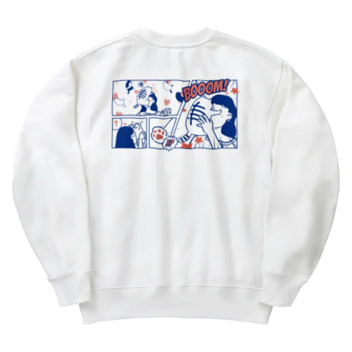 【フラハグ】４コマ漫画 Heavyweight Crew Neck Sweatshirt