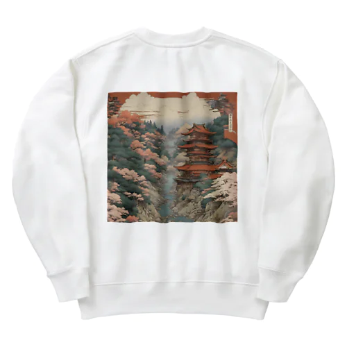 和装好き✕水彩色 Heavyweight Crew Neck Sweatshirt