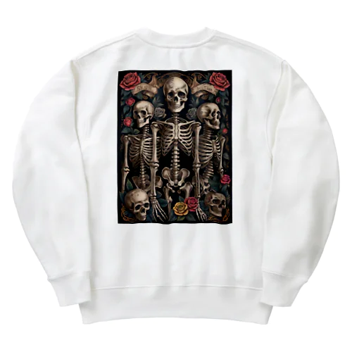 ドクロと薔薇 Heavyweight Crew Neck Sweatshirt