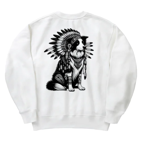 インディアン×ボーダーコリー Heavyweight Crew Neck Sweatshirt