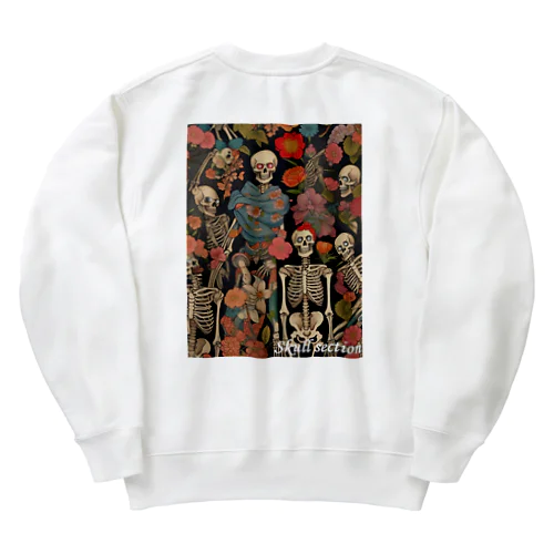 ドクロと花 Heavyweight Crew Neck Sweatshirt