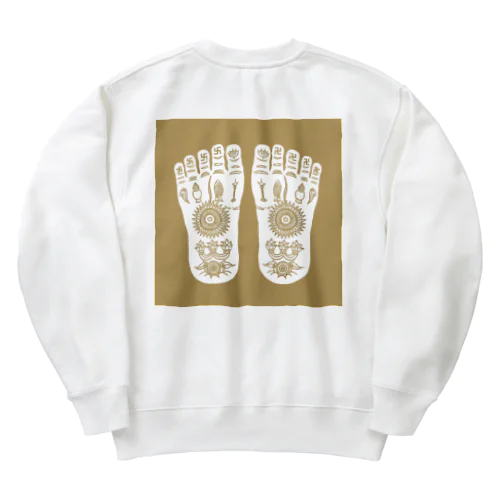 仏足ベージュ Heavyweight Crew Neck Sweatshirt