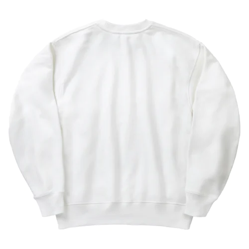 無地　白字 Heavyweight Crew Neck Sweatshirt