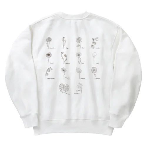 Flower sweat Heavyweight Crew Neck Sweatshirt