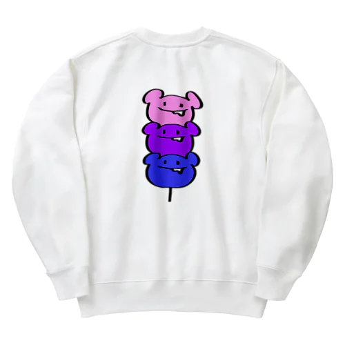 カロリーベアだんご Heavyweight Crew Neck Sweatshirt