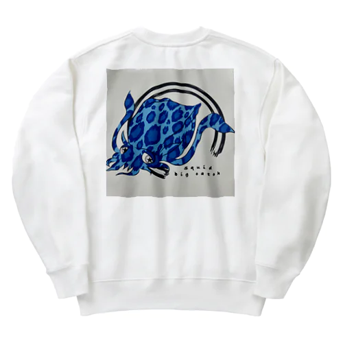 BIG catch アオリイカ　ヒョウ柄 Heavyweight Crew Neck Sweatshirt