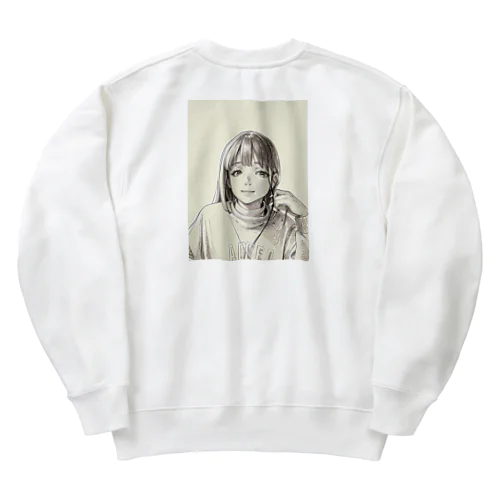 前世がダックスの女の子2 Heavyweight Crew Neck Sweatshirt