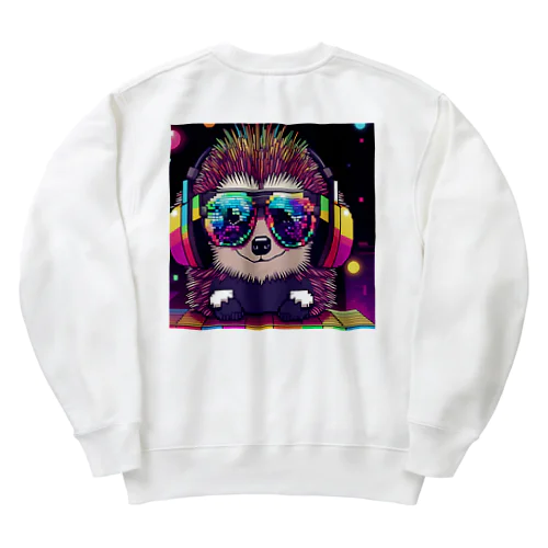 アゲ上げ！DJハリネズミくん Heavyweight Crew Neck Sweatshirt